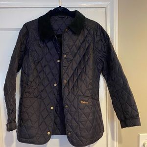 Barbour Navy quilted jacket size 10